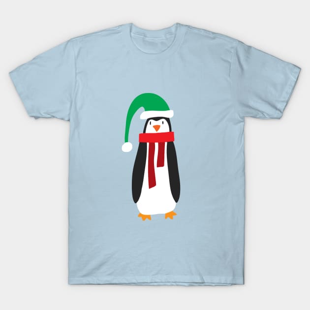 Cute Holiday Penguin T-Shirt by saradaboru